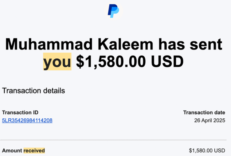 Payment Proof 5